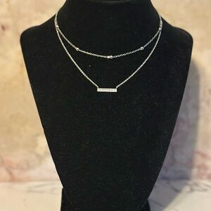 Elegant Silver Layered Necklace